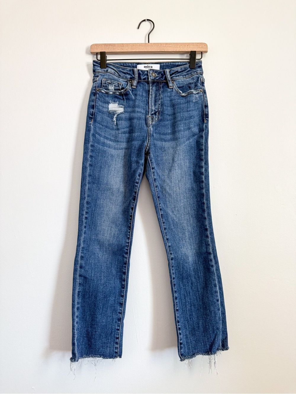 Mica High-Rise Straight Leg Jeans Medium Blue Size 24